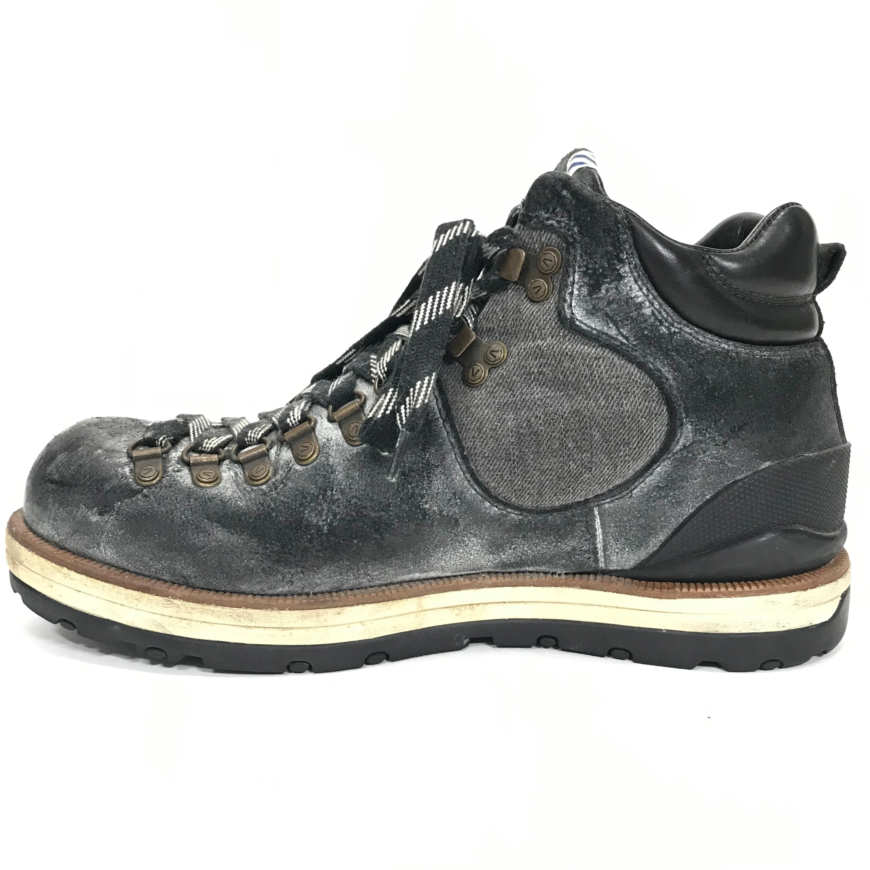 [11] Visvim 11AW Serra Boots Leather/Denim