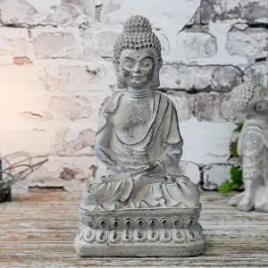 Chic Antique Buddha siddende - H21 cm
