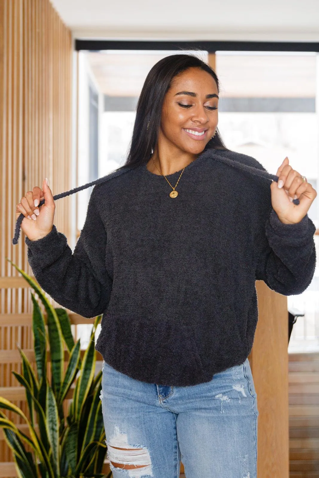 Hazel Blues® | Cozy Does It Hoodie in Charcoal
