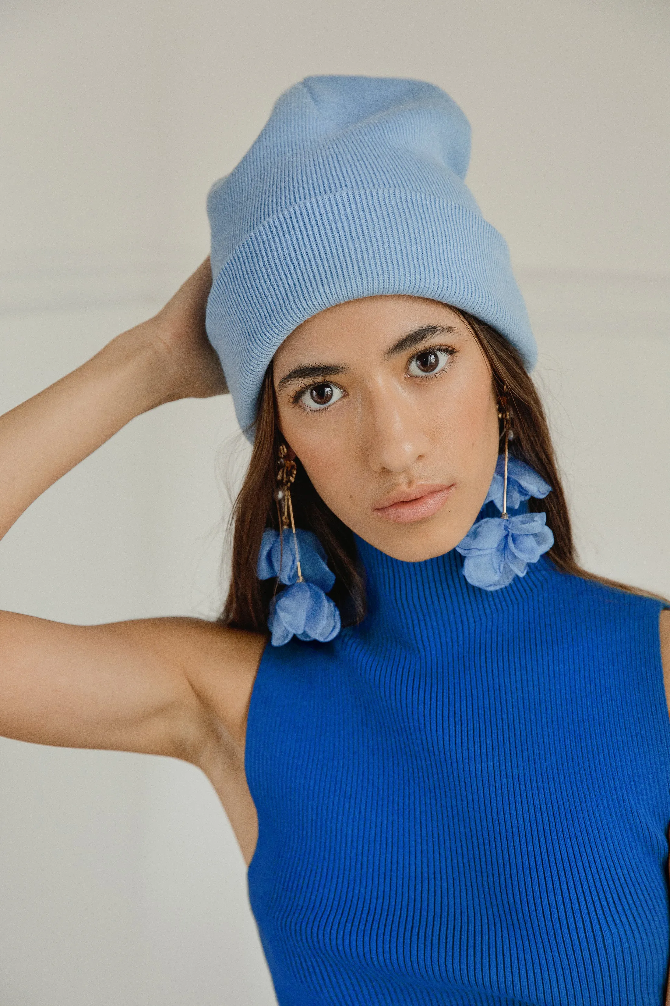 High Neck Ribbed Sweater Vest