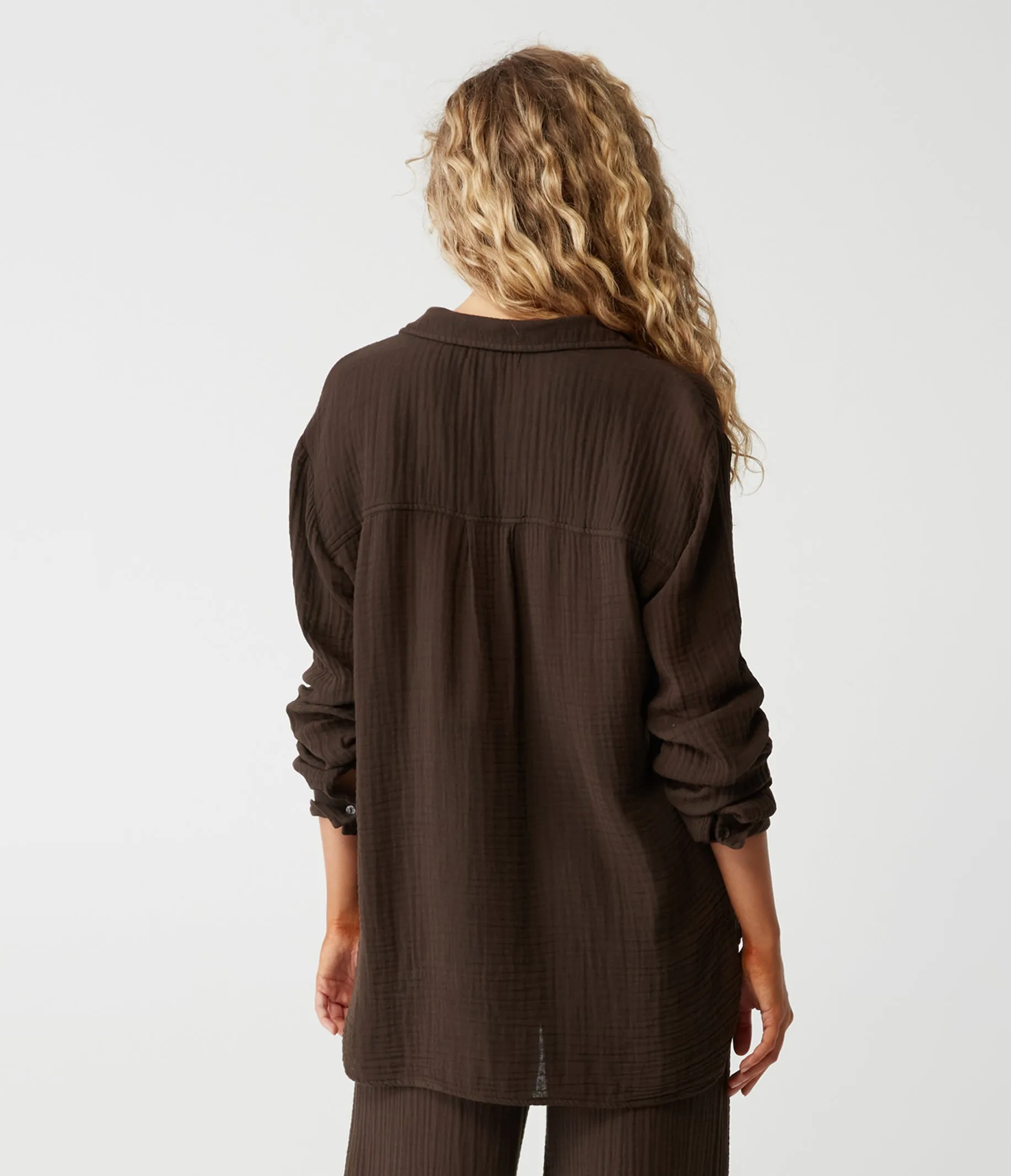 Leo Gauze Button Down Shirt