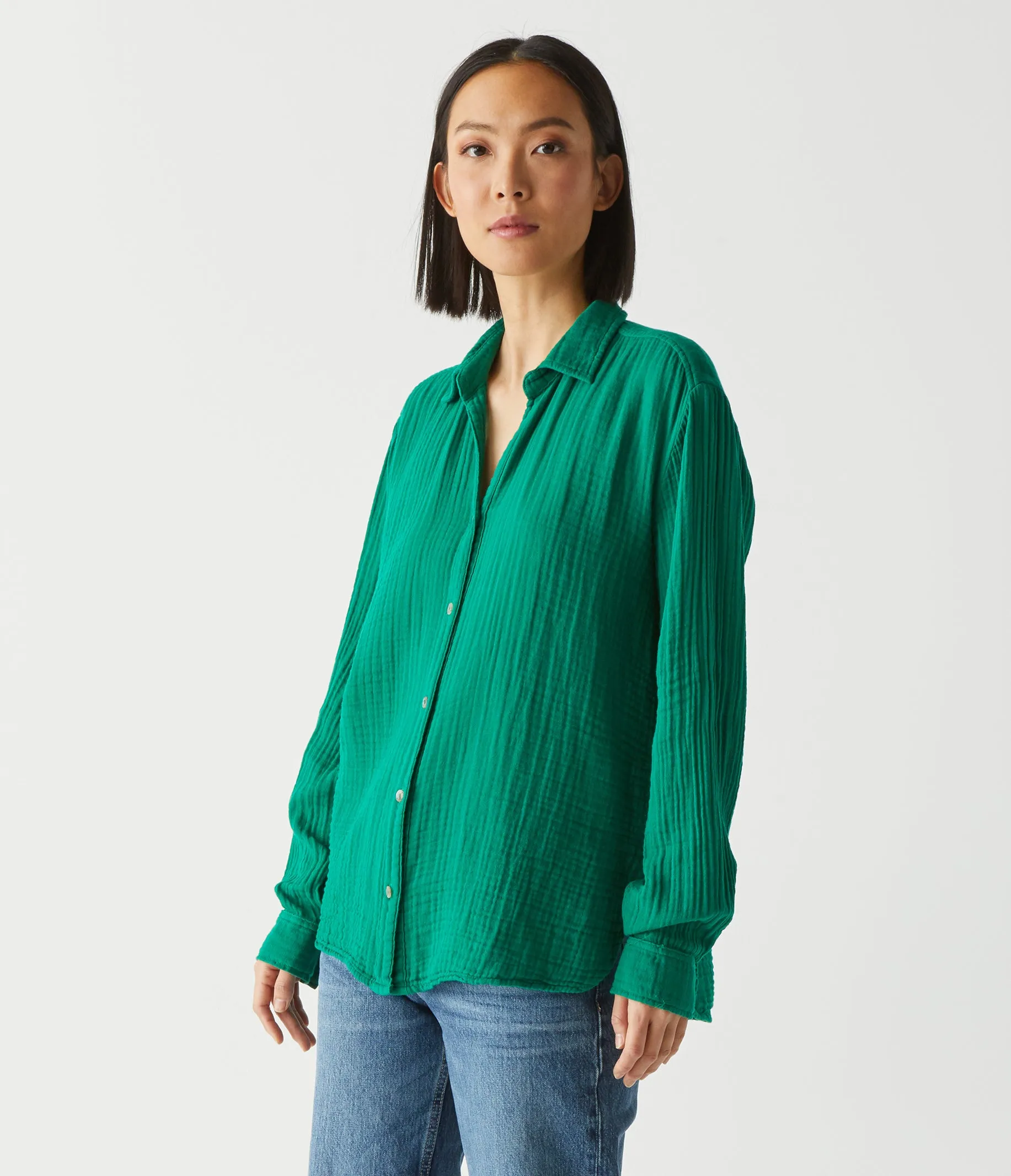 Leo Gauze Button Down Shirt
