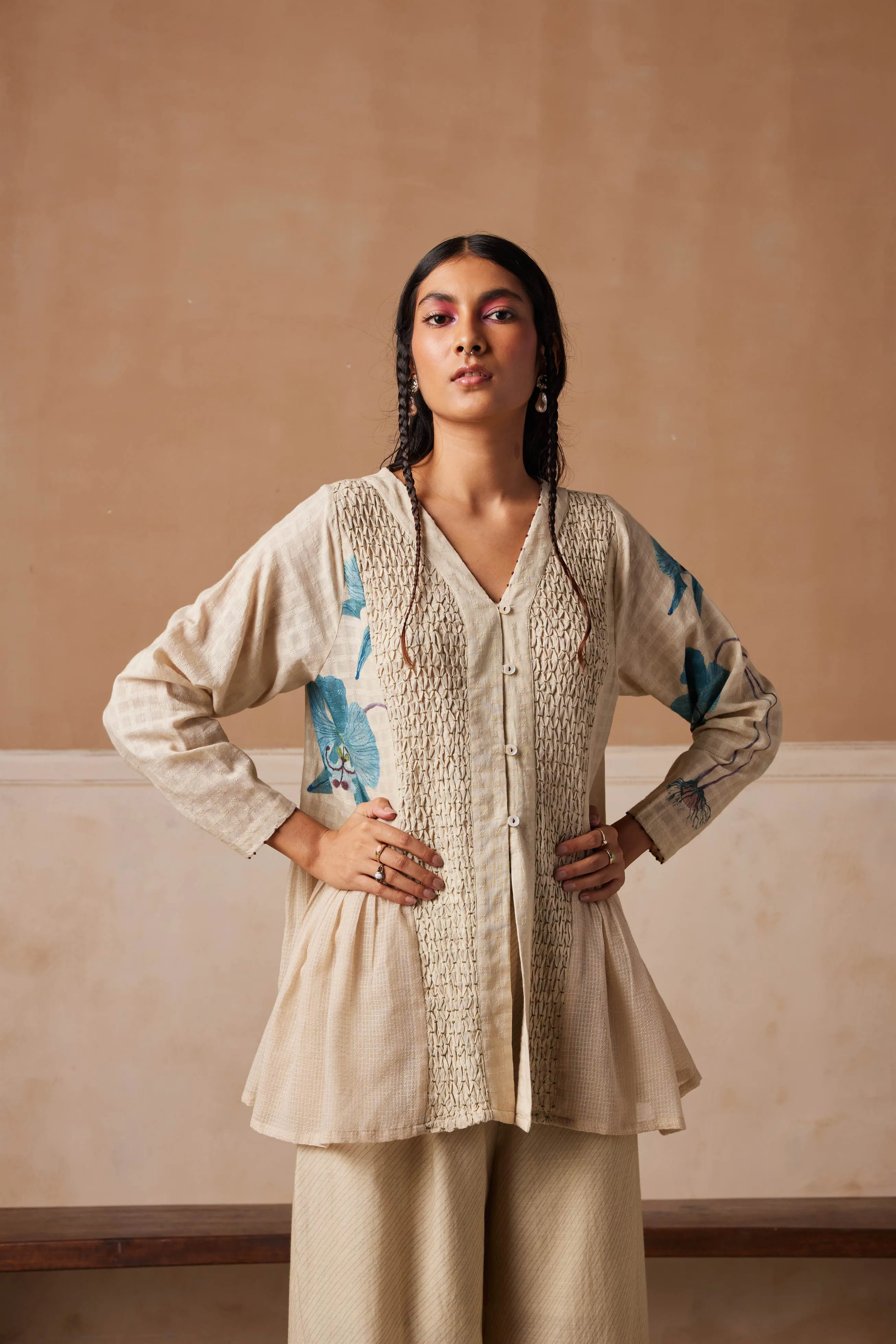 New Season Summer Fall 24-Top Hill Cotton Dayflower print-SS24-HLT-DFP-Fashion Edit Cord Studio