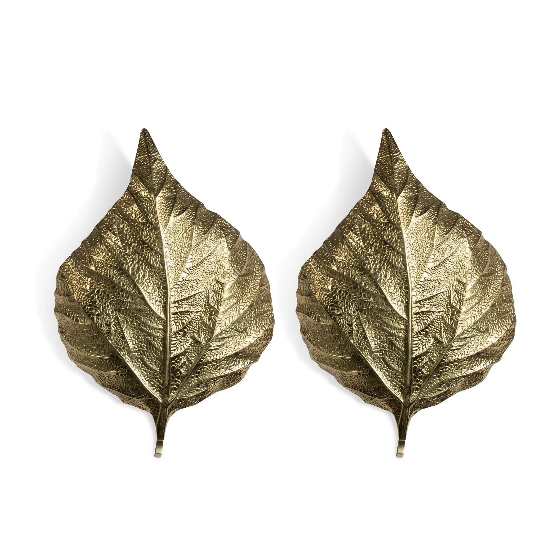 Pair of Rhubarb Leaf Sconces by Tomasso Barbi, Italy 1970’s