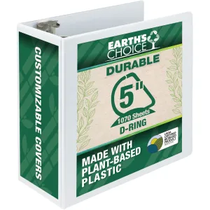 Samsill Earth's Choice Durable 5" Biobased USDA Certified Eco-friendly View Binder