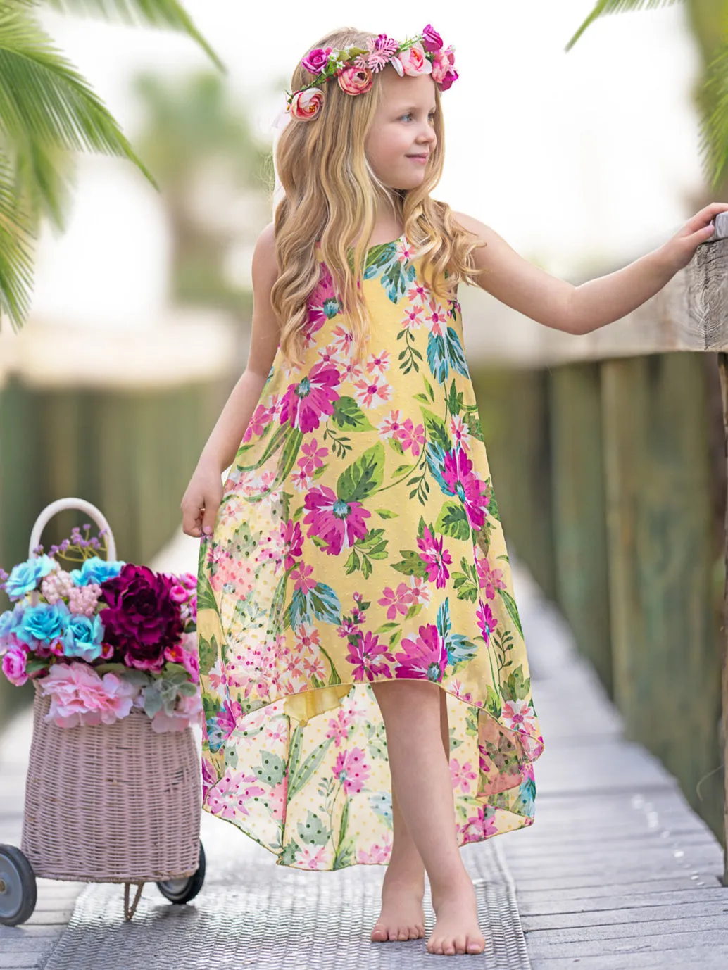 Sunny Breeze Sleeveless Hi-Lo Dress