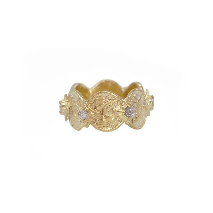 Yellow Gold Artifact Stack Ring