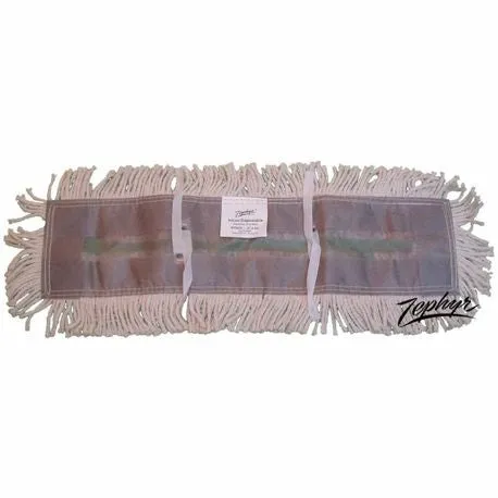 Zephyr® 23536 Disposable Dust Mop Head, 36 in L x 5 in W, Cotton, Natural